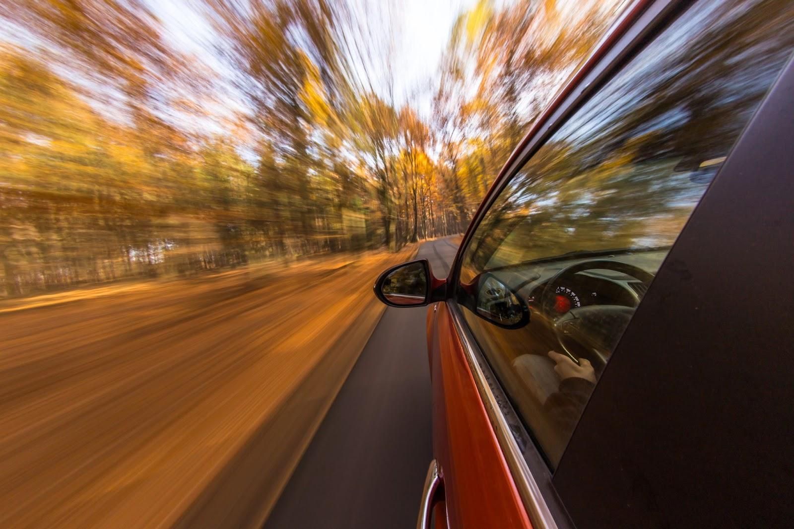 Driver risks getting a speeding ticket in Virginia.